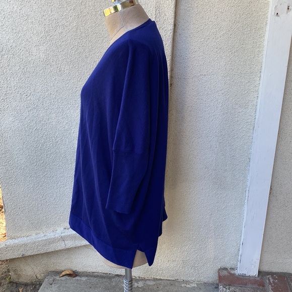 Eileen Fisher from Neiman’s gorgeous blue merino wool blend oversized sweater. - Picture 6 of 12